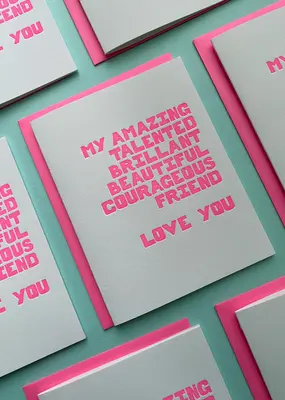 Richie Designs Amazing Talented Courageous Friend Card