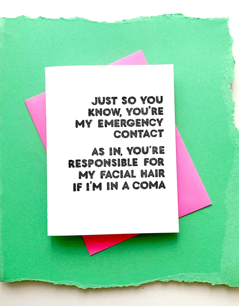 Richie Designs Emergency Contact Best Friend Card