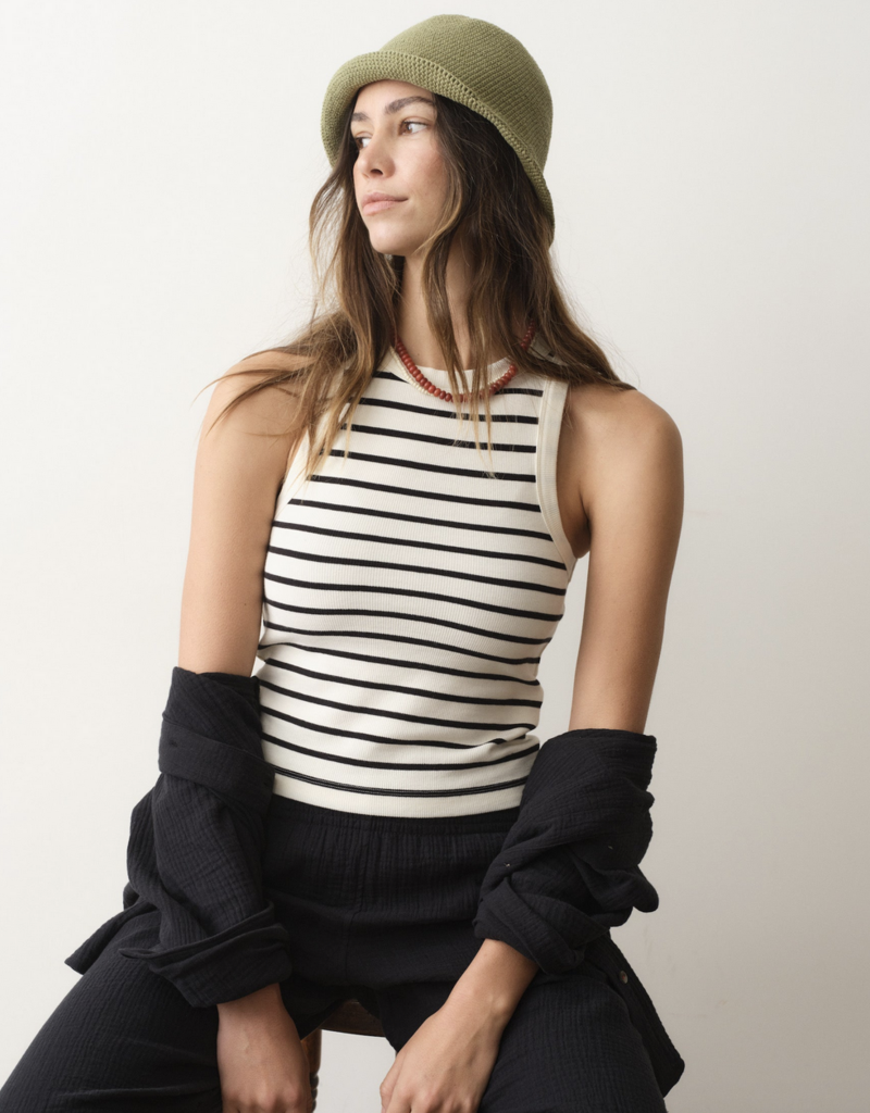 Marine Layer Lexi Sun-In High Neck Crop Tank
