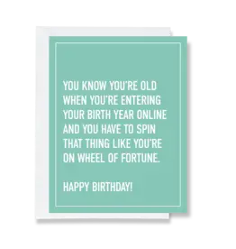 Ink & Attitude Wheel of Fortune Birthday Card