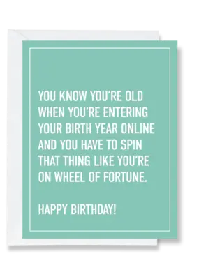Ink & Attitude Wheel of Fortune Birthday Card