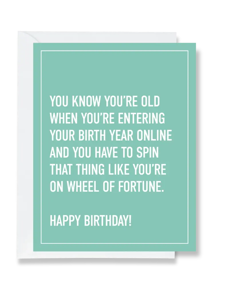 Ink & Attitude Wheel of Fortune Birthday Card