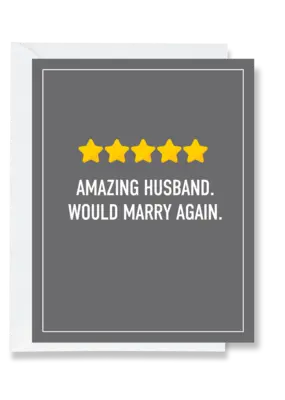 Ink & Attitude 5 Star Husband Card
