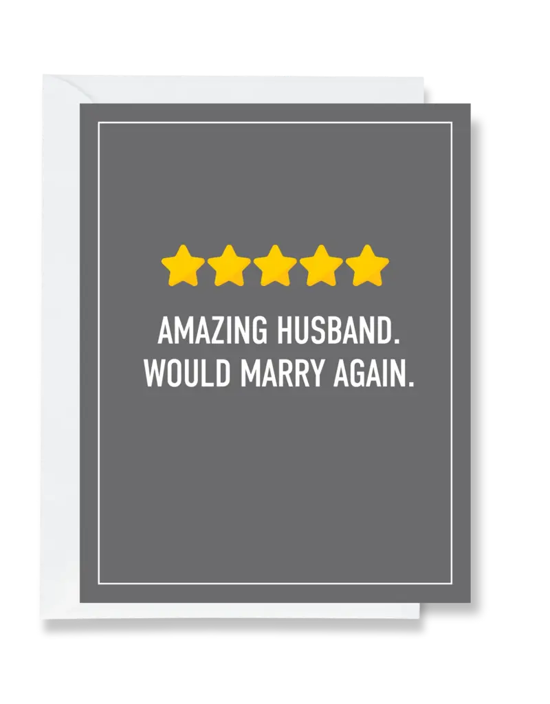 Ink & Attitude 5 Star Husband Card
