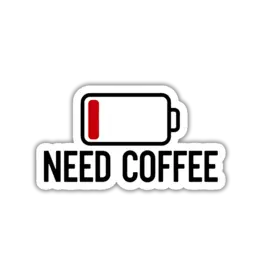 Ink & Attitude Need Coffee Sticker