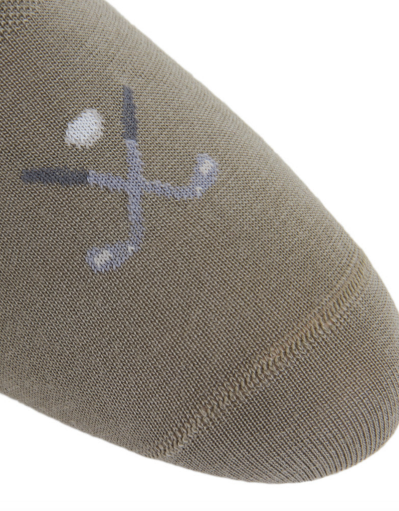 Dapper Classics Taupe with Golf Clubs High Vamp No Show