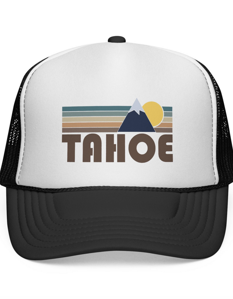 Hey Mountains Tahoe CA Trucker Hat Black