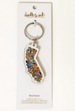 Doodles.Ink California Wildflowers Keychain