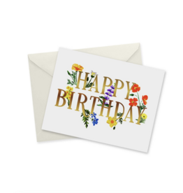 Doodles.Ink Happy Birthday to You Gold Foil Card