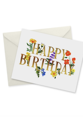 Doodles.Ink Happy Birthday to You Gold Foil Card