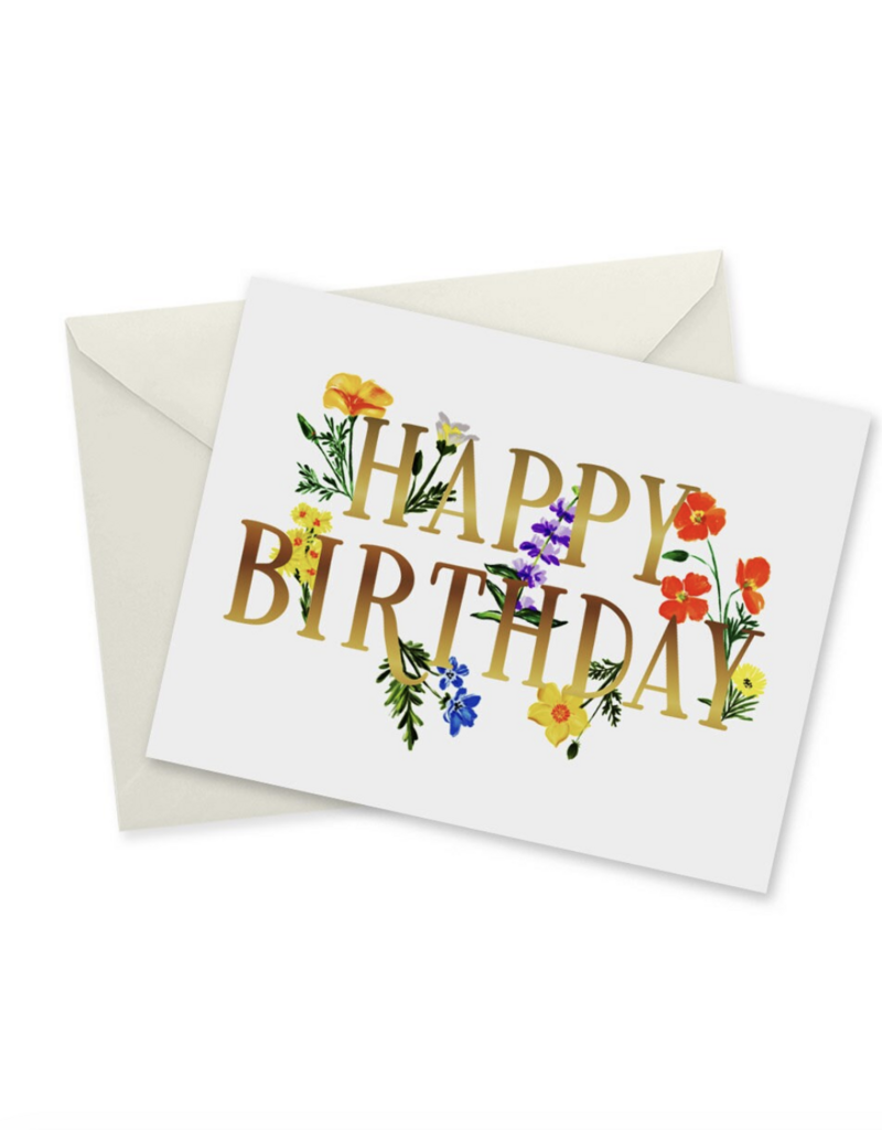 Doodles.Ink Happy Birthday to You Gold Foil Card