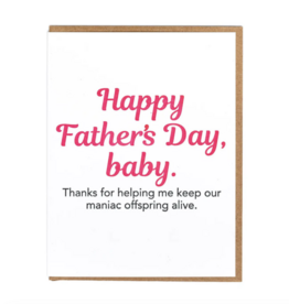 Lady Pilot Letterpress Offspring Father's Day Greeting Card