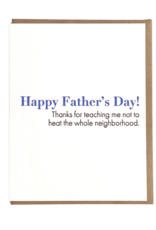 Lady Pilot Letterpress Heating Father's Day Greeting Card