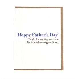Lady Pilot Letterpress Heating Father's Day Greeting Card