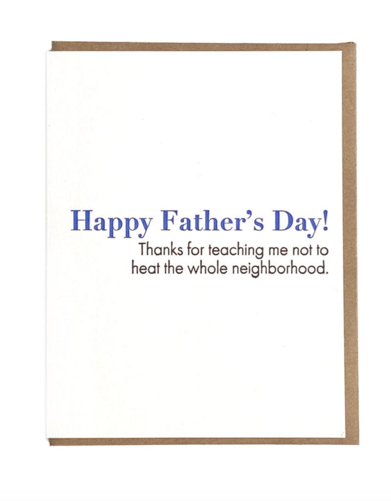Lady Pilot Letterpress Heating Father's Day Greeting Card