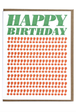 Lady Pilot Letterpress Exclamation Birthday Greeting Card