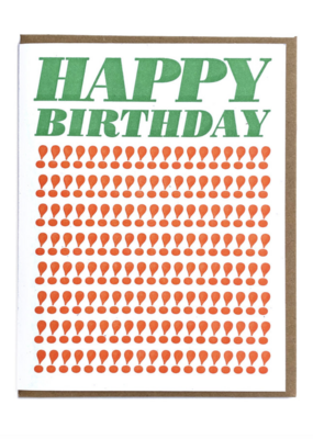 Lady Pilot Letterpress Exclamation Birthday Greeting Card