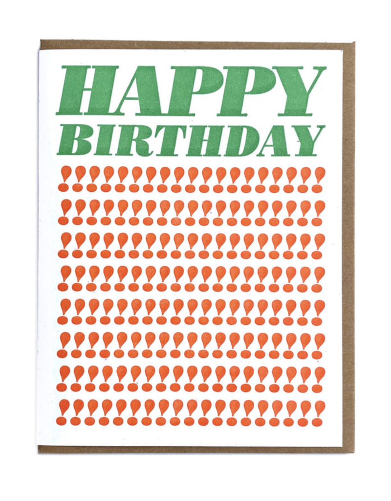 Lady Pilot Letterpress Exclamation Birthday Greeting Card