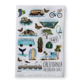 Doodles.Ink California Coast Tea Towel