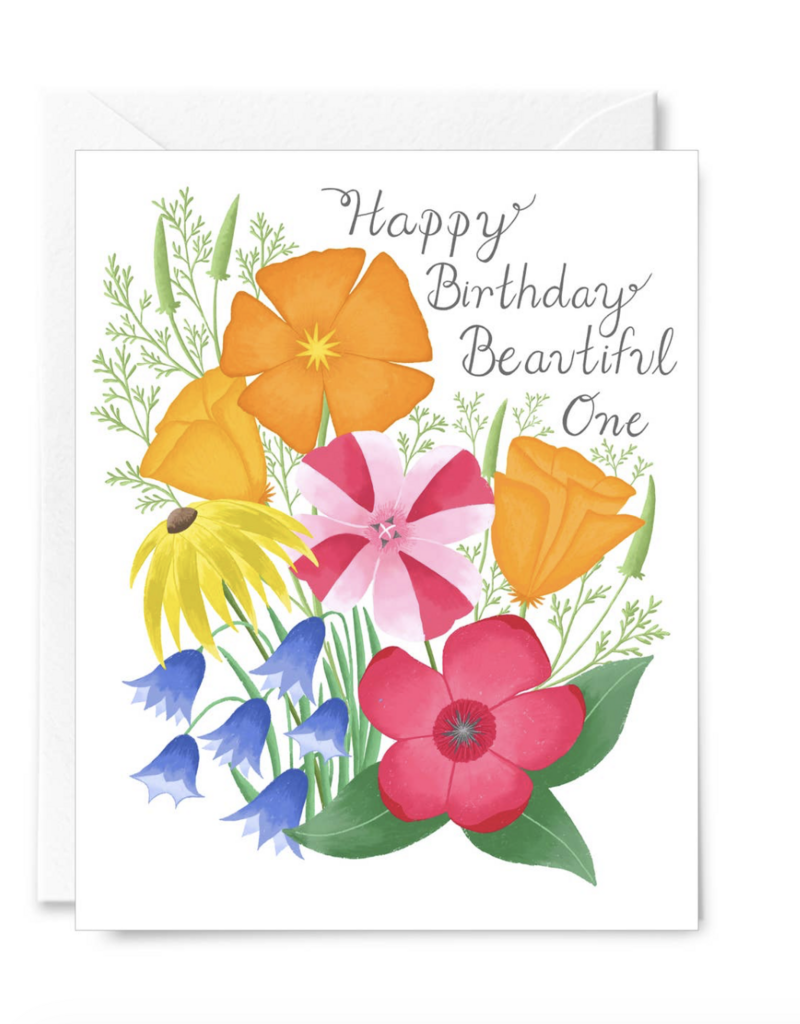 Courtney Beyer Design California Wildflower Birthday Card