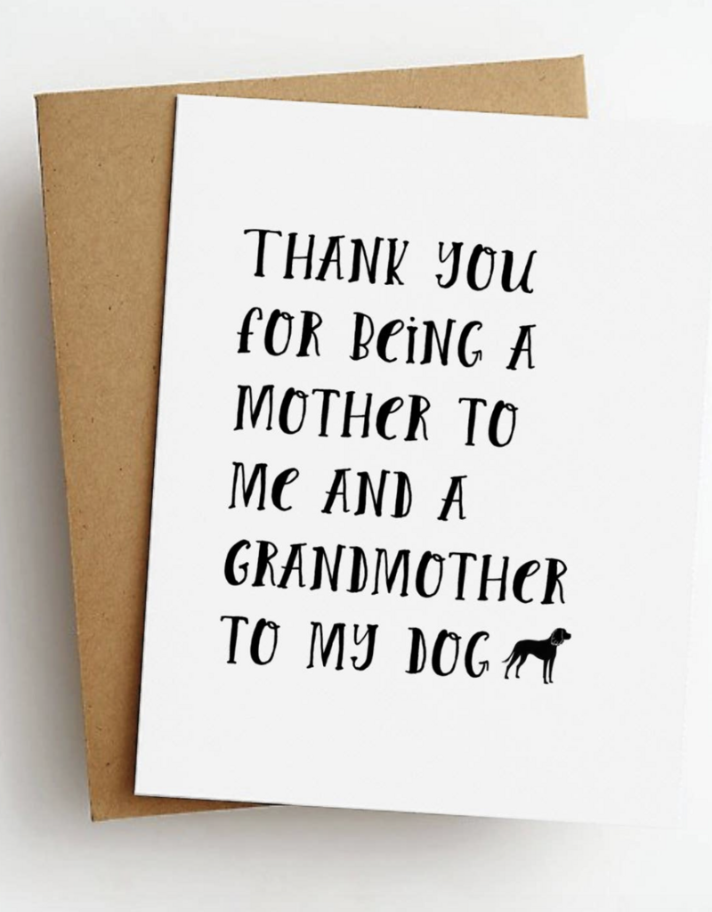 Skel & Co Dog Grandmother Mother's Day Card