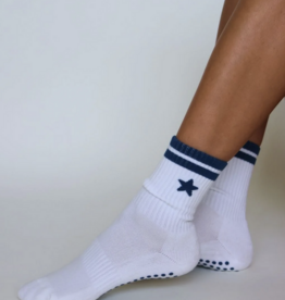 California Grip Socks The Star Grip Sock - White & Blue