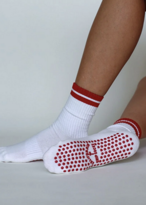 California Grip Socks The Classic Grip Sock - Red Stripe