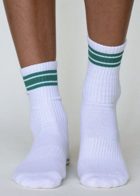 California Grip Socks The Retro Grip Socks- Kelly Green Stripe