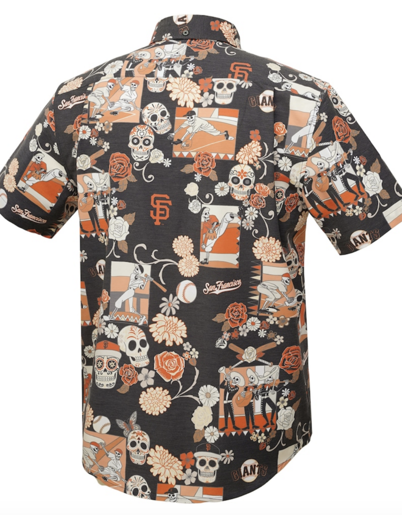 Reyn Spooner Giants Dia De Los Muertos Button Front SS