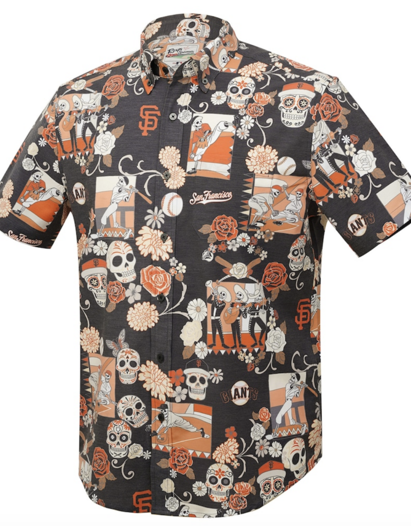 Reyn Spooner Giants Dia De Los Muertos Button Front SS