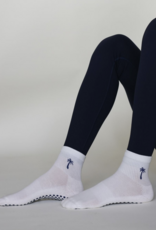 California Grip Socks The Shortie Grip Sock- White & Navy