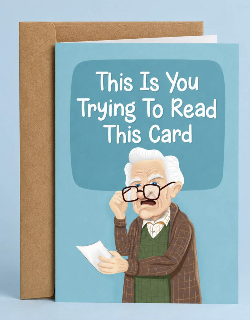 Sleazy Greetings Trying to Read This Card