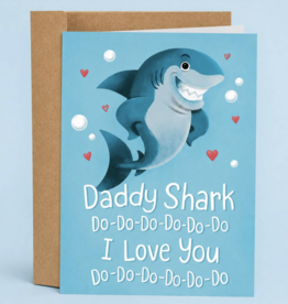 Sleazy Greetings Dad Shark Card