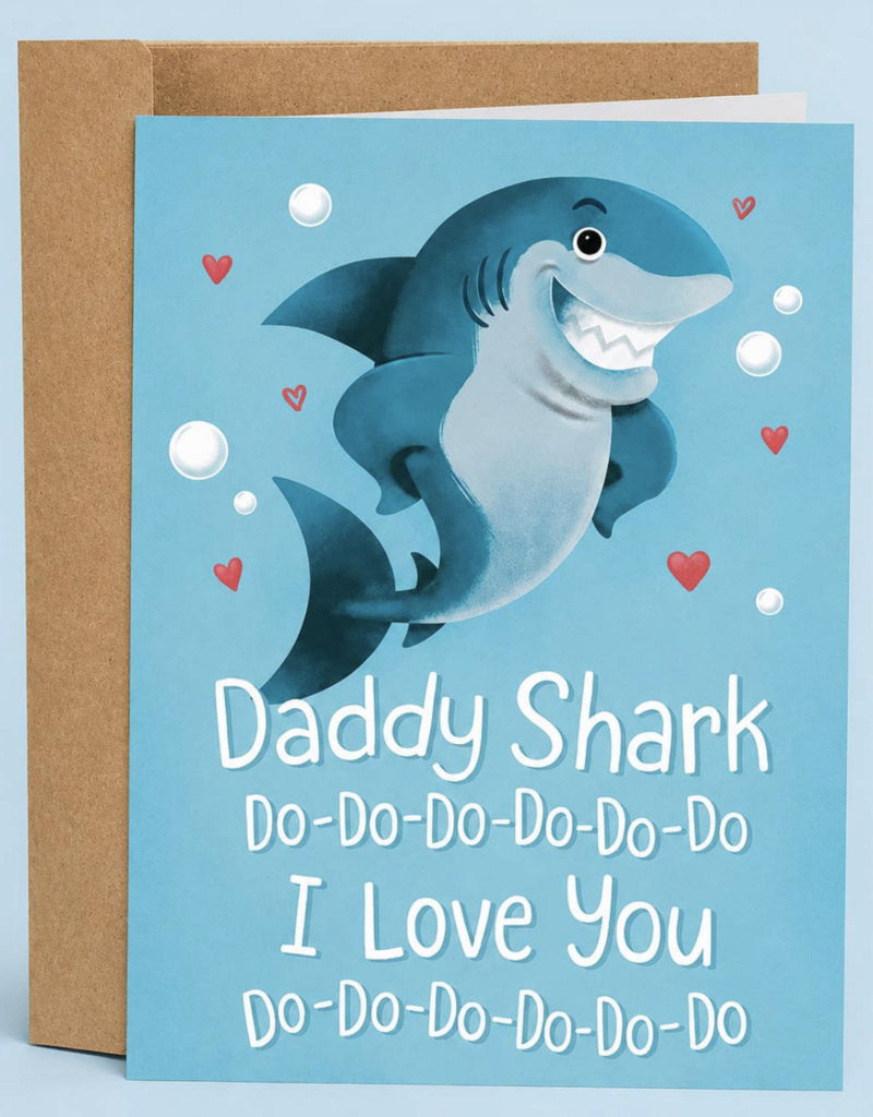 Sleazy Greetings Dad Shark Card