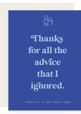 Paloma Paper Co. Advice Ignored Card
