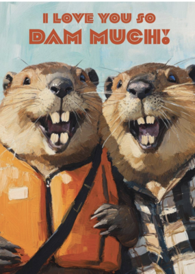 Waterknot Beaver Love Card