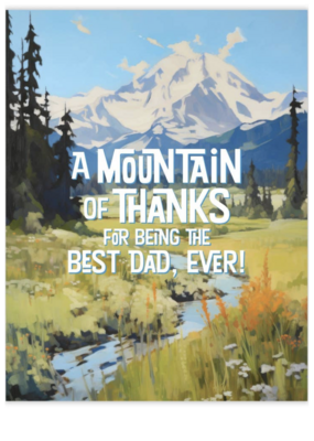 Waterknot Mountain Dad Card