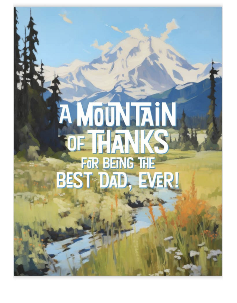 Waterknot Mountain Dad Card