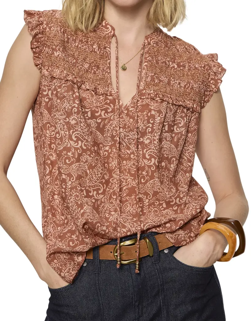 Sanctuary Free Feeling Smocked Blouse