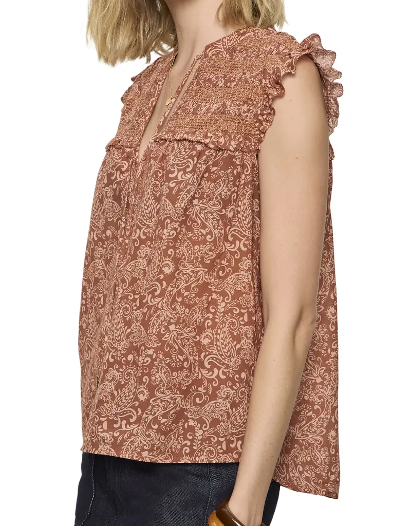 Sanctuary Free Feeling Smocked Blouse