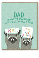 Modern Printed Matter Dad Stand Up For What's Right Card