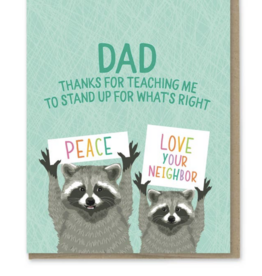Modern Printed Matter Dad Stand Up For What's Right Card