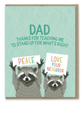 Modern Printed Matter Dad Stand Up For What's Right Card