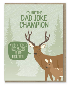 Modern Printed Matter Dad Joke Champion Card