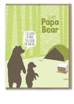 Modern Printed Matter Papa Bear Camping Card