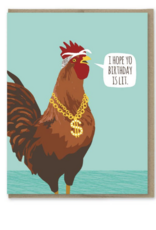 Modern Printed Matter Lit Rooster Birthday Card