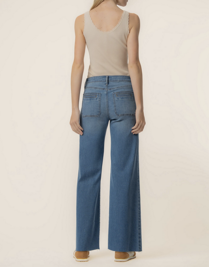 Kut from the Kloth Meg High Rise Wide Leg W Patch Pockets