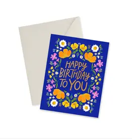 Doodles.Ink Happy Birthday to You Gold Foil Card