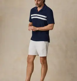 Faherty Cabana Towel Terry Surf Stripe Polo