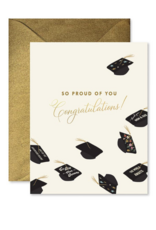 Ginger P. Designs Flying Hats Grad Card